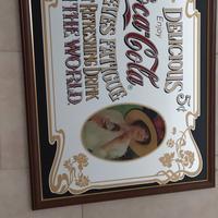 modernariato quadro specchio coca cola 