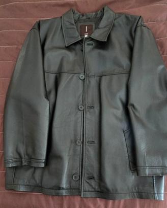Giubbotto vera pelle nero taglia 46