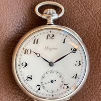 Longines da tasca cassa argento.