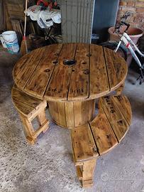 Tavolino con sgabelli