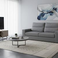 Divano in Stoffa in Tessuto Grigio