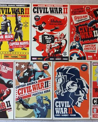 9 FUMETTI CIVIL WAR 2 II TUTTI EDIZ COVER VARIANT