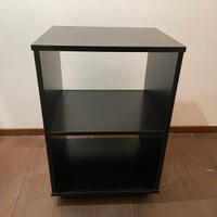 Mobiletto nero con ripiano 50x42x75 cm