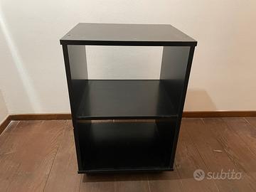Mobiletto nero con ripiano 50x42x75 cm