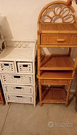 Cassettiere in vimini