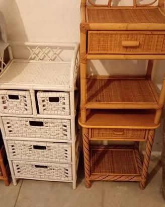 Cassettiere in vimini