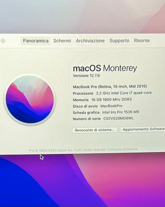 Mac book pro 15 2015