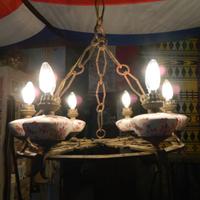 Lampadario artigianale candelabro a sei luci