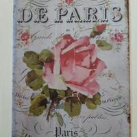 targa in legno cartello cornice bianca