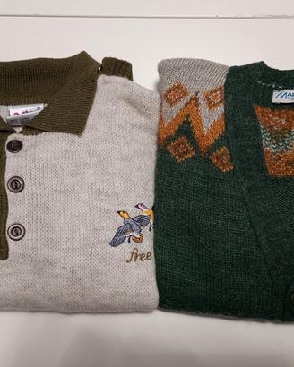 Lotto di 2 maglioni vintage taglia 7-8 anni