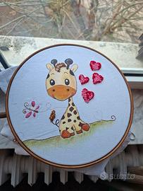 RICAMI e/o PITTURA TESSUTO PER CULLE E CARROZZINE