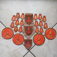 Fregi stoffa vintage vigili del fuoco italiani 