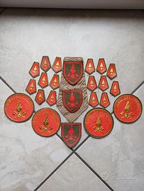 Fregi stoffa vintage vigili del fuoco italiani 