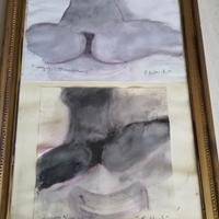 Ivano balluchi quadro su carta naif modernariato