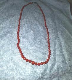 Collana corallo rosso del Mediterraneo autentico 
