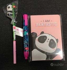 Legami matita gomma e quaderno panda