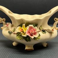 Vaso Centrotavola Porcellana Capodimonte Vintage