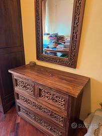 Cassettiera legno massello