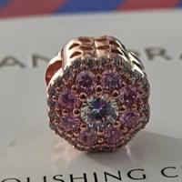 PANDORA 787851NPM Charm Fiore Rosa Scintillante
