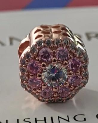 PANDORA 787851NPM Charm Fiore Rosa Scintillante
