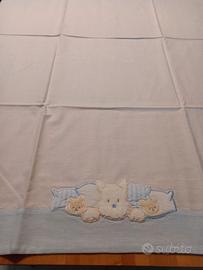 Lenzuolo sopra + federa per culla e carrozzina