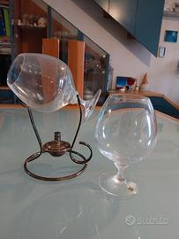 Bicchieri cognac e scaldacognac