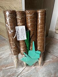 Bastoni di supporto per piante in fibra di cocco