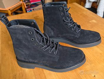 Tommy Jeans TJW Lace Up Boot Suede Nero EU40 nuove