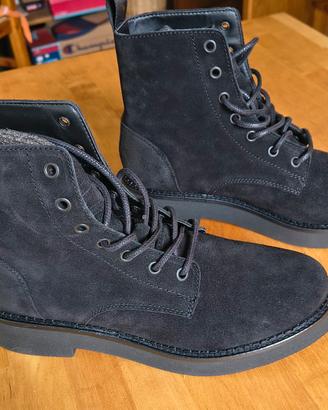 Tommy Jeans TJW Lace Up Boot Suede Nero EU40 nuove