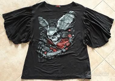 T-Shirt – SPIRAL – nera – TESCHIO CON LE ALI – XL