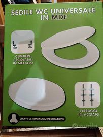 Sedile Tavoletta bagno wc universale mdf