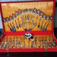 Servizio posate vintage argento 800