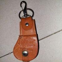 Portachiavi vintage in cuoio marrone