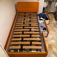 Letto singolo contenitore 90x200 con materasso