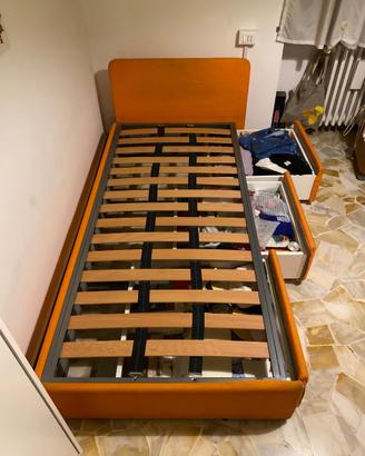 Letto singolo contenitore 90x200 con materasso