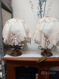 lumetti da comodini in arte povera. 