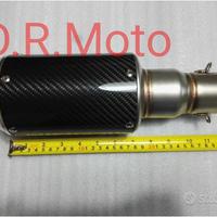 Scarico vero carbonio ed ergal silver 28/30 cm