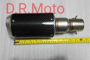 Scarico vero carbonio ed ergal silver 28/30 cm