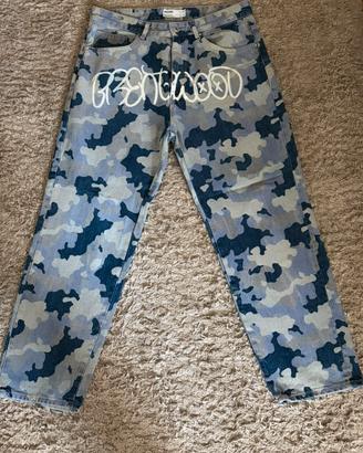 Jeans bershka a gamba larga