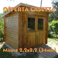 CASETTA IN LEGNO 2,2x2,2 (34mm) CHIAVI IN MANO