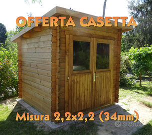 CASETTA IN LEGNO 2,2x2,2 (34mm) CHIAVI IN MANO