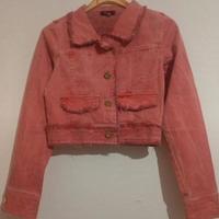 Giacca denim jeans rosa Corallo M Zahjr 