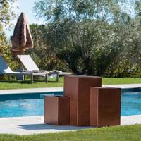 FIORIERE DINAMICA DESIGN CORTEN E LAMIERA