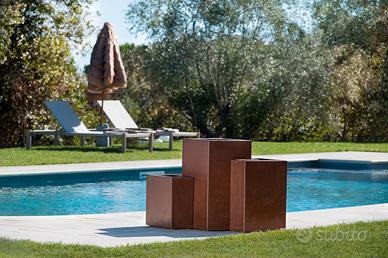 FIORIERE DINAMICA DESIGN CORTEN E LAMIERA