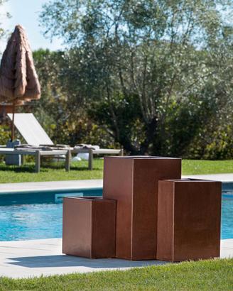 FIORIERE DINAMICA DESIGN CORTEN E LAMIERA