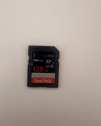 SanDisk Extreme pro 128 GB, uhs-II, 300 MB/s