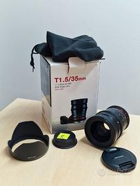 Samyang 35mm T1,5 x Canon