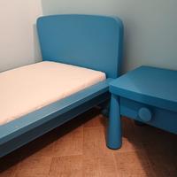 cameretta bambino completa comó comodino celeste