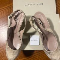 Decollette elegante tacco comodo 7 cm mekange oro