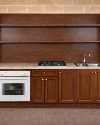 Cucina componibile con piano in marmo
